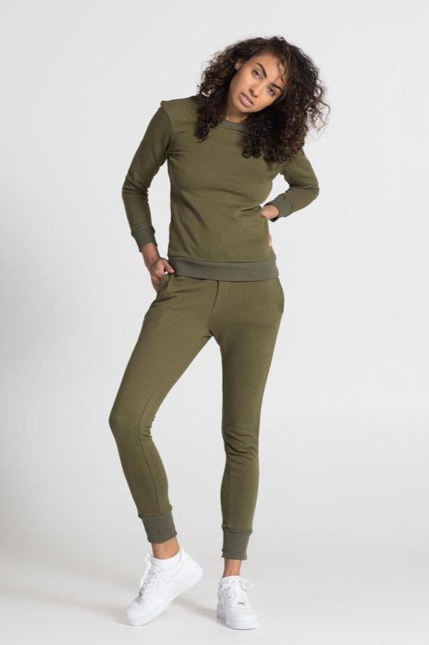 Olive best sale sweatpants womens